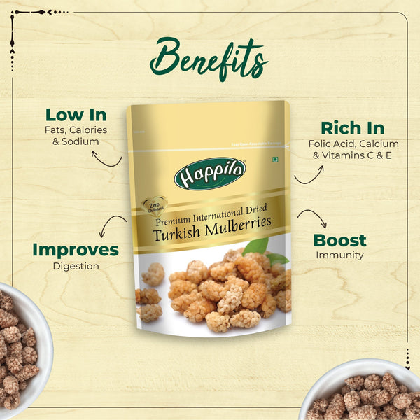 Happilo Healthy & Naturally Sweet Turkish Mulberries