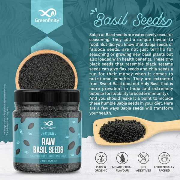 GreenFinity Healthy Basil Seeds (Tukmaria) 300g