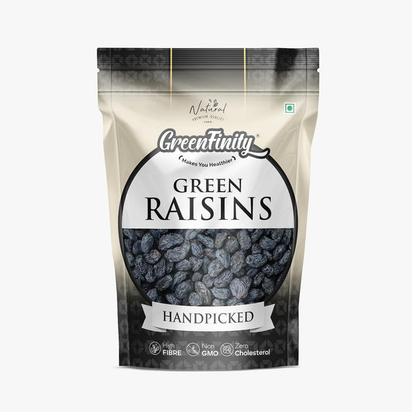 GreenFinity Premium Afghani Seedless Black Raisins - 500g