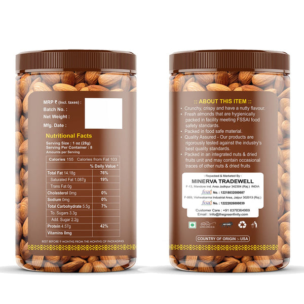 Greenfinity Organic Nuts Almonds - 500g