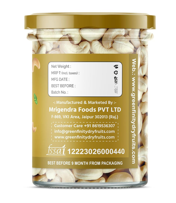 GreenFinity Premium Cashew Nuts 200g