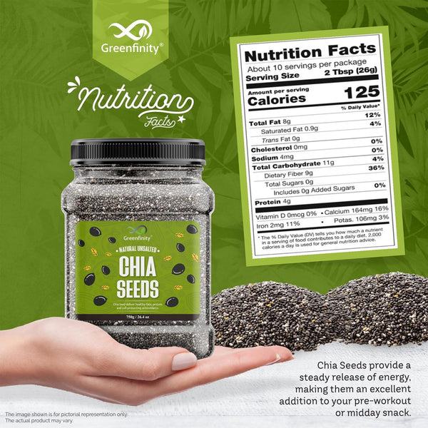GreenFinity Premium Chia Seeds 750g
