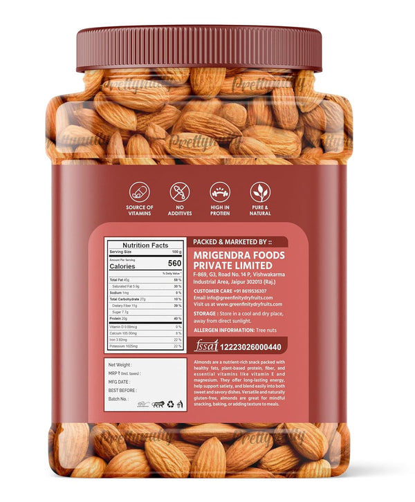 PrettyNutty American Almonds – (Pack of 1)