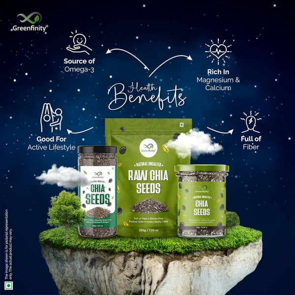 GreenFinity Healthy & Tasty Pumpkin, Sunflower - 250g, Flax , Chia - 300g