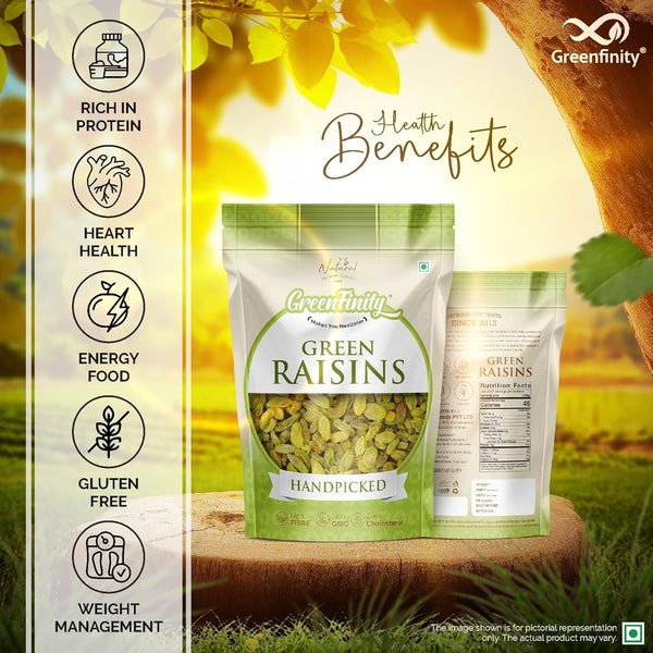 GreenFinity Premium Seedless Green Raisins 500g