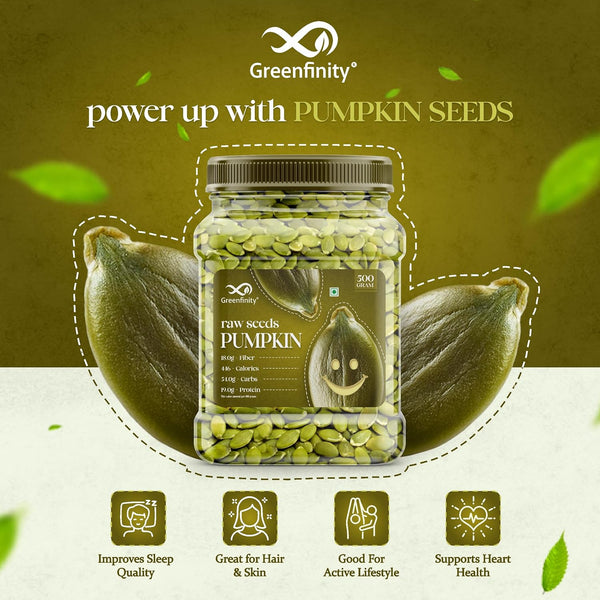 GreenFinity Seeds Combo, 2kg | Pumpkin 1kg (500gx2) Sunflower 1kg (500gx2)