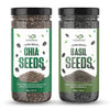 GreenFinity Healthy Seeds Combo- Chia Seed -175gBasil Seeds - 200g (Pack of 2)