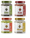 GreenFinity Healthy Seeds Combo- Pumpkin, Sunflower, 200g, Chia Flax Seeds 250g (Pack of 4)