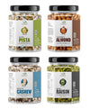 GreenFinity Premium Dry Fruits Combo Pack | Almonds, Cashews, Pistachios & Green Raisins | 200g Each | Healthy Snacks & Corporate Gifting