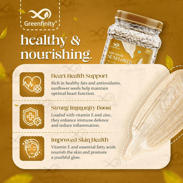 Greenfinity Premium Raw Sunflower Seeds 1kg (500g x 2)