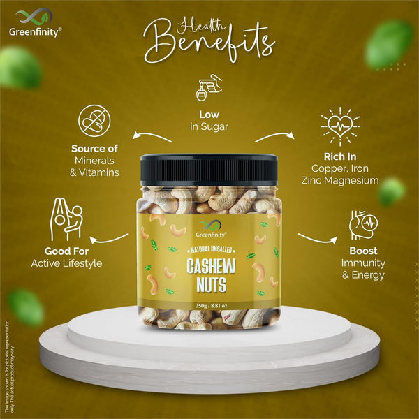 GreenFinity Premium Dry Fruit Combo (1kg)||Almonds, Cashews, Pista, Raisin (250g -Pack of 4)