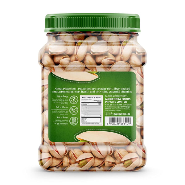 GreenFinity Fresh Whole Roasted Salted Pistachios - 500g