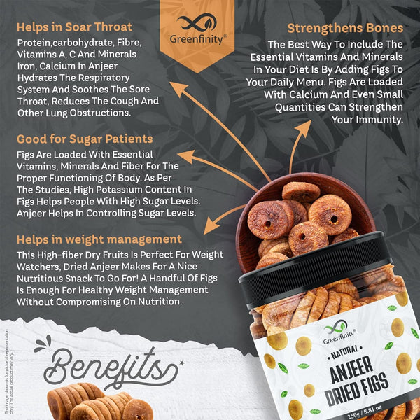 GreenFinity Premium Afghani Anjeer - 250 Jar Pack