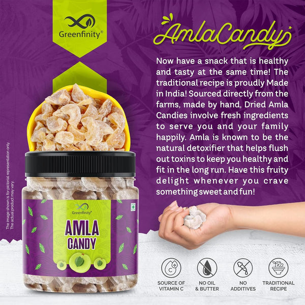 Greenfinity Dried Amla Candy - 250G (Pack Of 2)