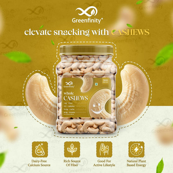 GreenFinity Premium Cashew Nuts 500g