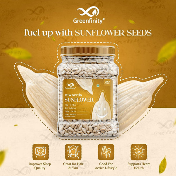 GreenFinity Seeds Combo, 2kg | Pumpkin 1kg (500gx2) Sunflower 1kg (500gx2)