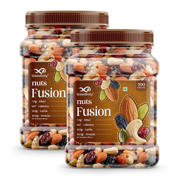 GreenFinity Mixed Dry Fruits Pack – 1kg (500g × 2)