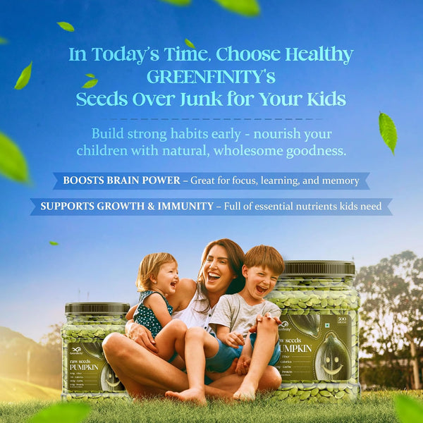 GreenFinity Seeds Combo, 2kg | Pumpkin 1kg (500gx2) Sunflower 1kg (500gx2)