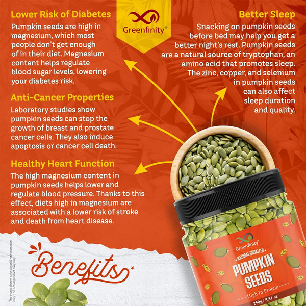 GreenFinity Premium Raw Pumpkin Seeds (Pepita) 250g