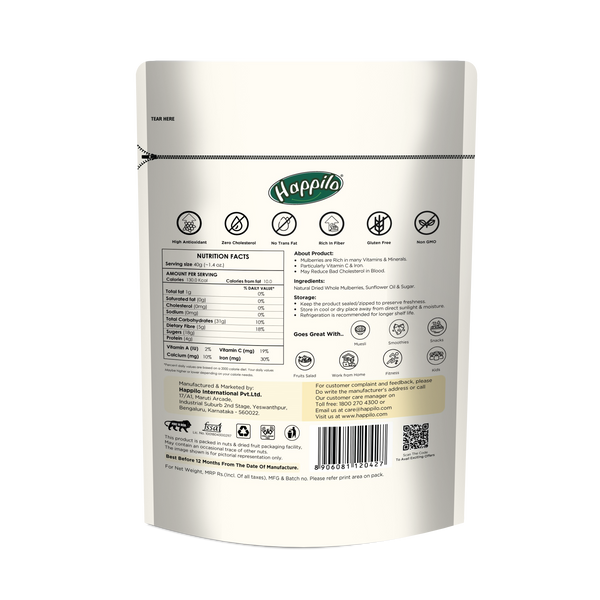 Happilo Healthy & Naturally Sweet Turkish Mulberries