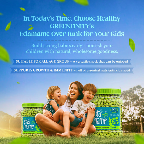 Greenfinity Roasted Edamame 250g | High Protein Vegan Snack | Roasted Not Fried Soybeans | Healthy Crunchy Diet Snack for Gym, Weight Loss & Office | Premium Plant Protein