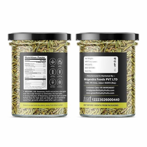 PrettyNutty 100% Natural Rosemary Dried Leaves (100g)