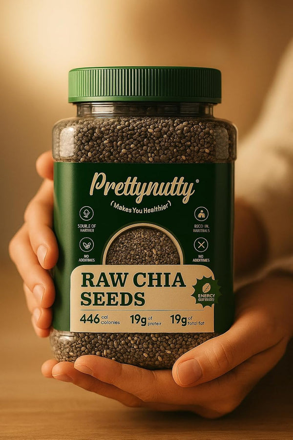 PrettyNutty Chia Seeds – 300g (Jar Pack)