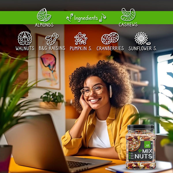 GreenFinity Healthy Nutmix- 500g (Pack of 2)