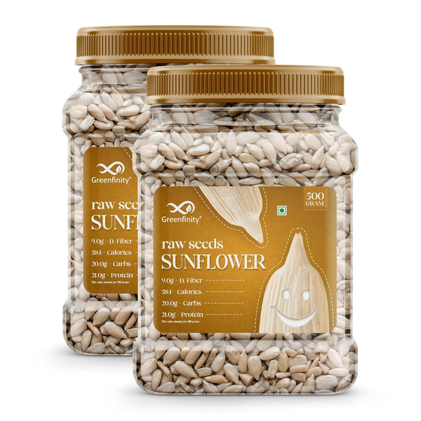 Greenfinity Premium Raw Sunflower Seeds 1kg (500g x 2)