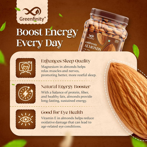 GreenFinity Fresh Almonds 500g