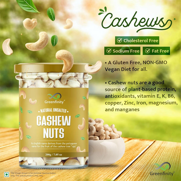 GreenFinity Premium Cashew Nuts 400g [200g x 2]