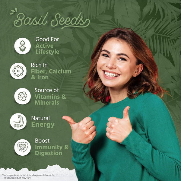 Greenfinity Raw Basil Seeds 200g