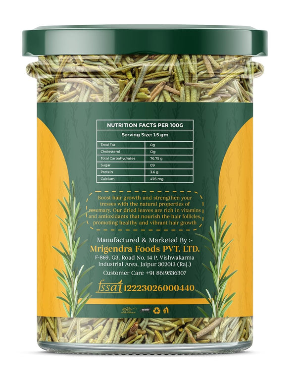 GreenFinity Sun Dried Rosemary Leaves For Hair Growth 100g
