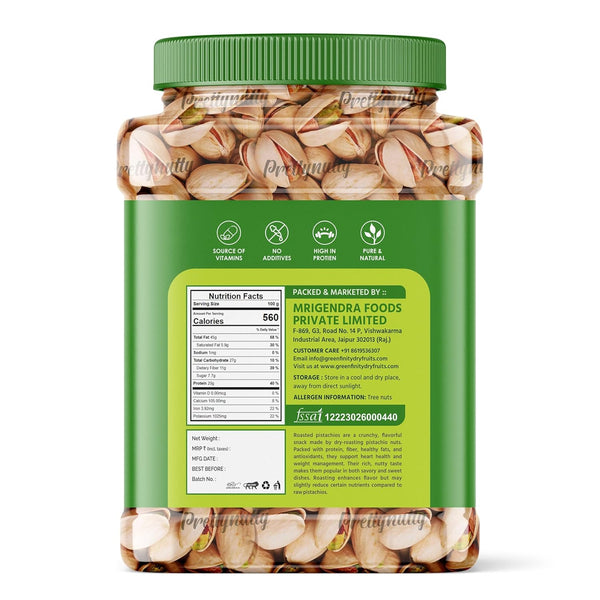 PrettyNutty Roasted Pistachios 500g