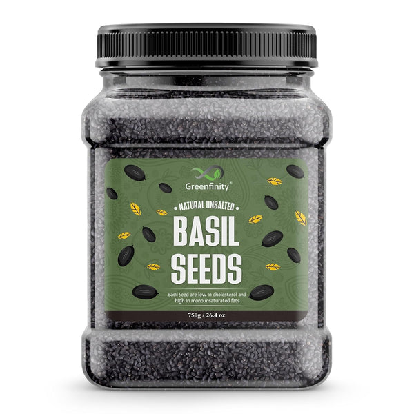 GreenFinity Premium Basil (Sabja) Seeds 750g