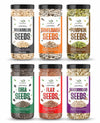 GreenFinity 950 gram Raw Seed Combo Nutrient-Packed Chia, Flax, Pumpkin, Sunflower, Watermelon & Muskmelon (Pack of 6)
