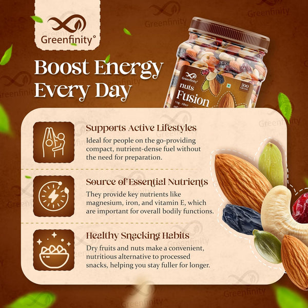 GreenFinity Premium Mixed Dry Fruits & Nuts (500g)